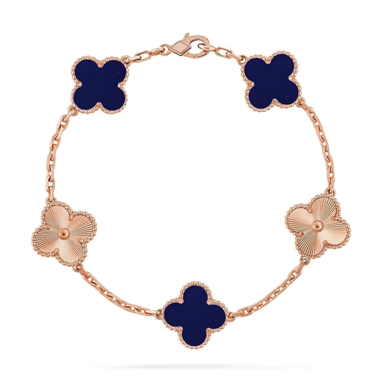 [Eterna Jewels]KLEEBKATTEN-ARMBAND MIT 5 MOTIVEN AUS LAPISLAZULI KOLLEKTION