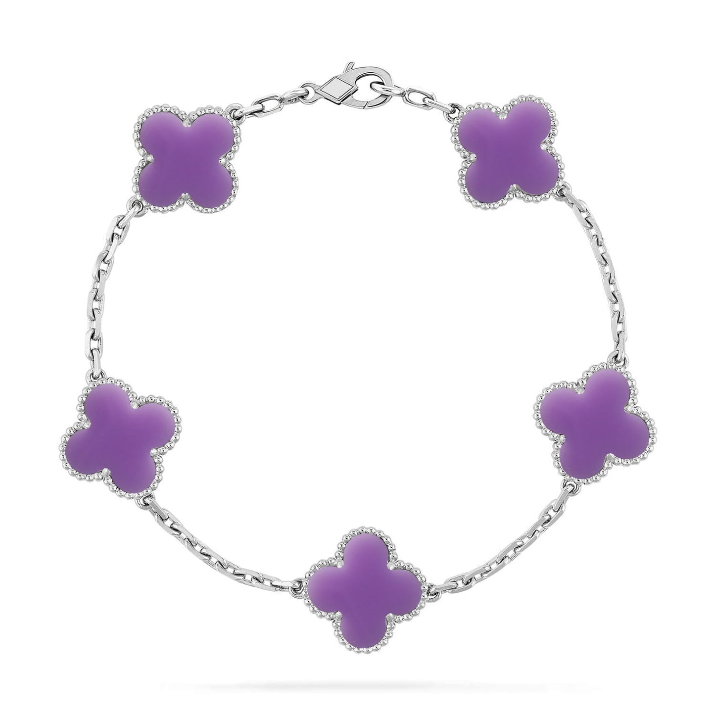 [Eterna Jewels]KLEEBKATTEN ARMBAND KOLLEKTION MIT 5 MOTIVEN IN HELLVIOLETT