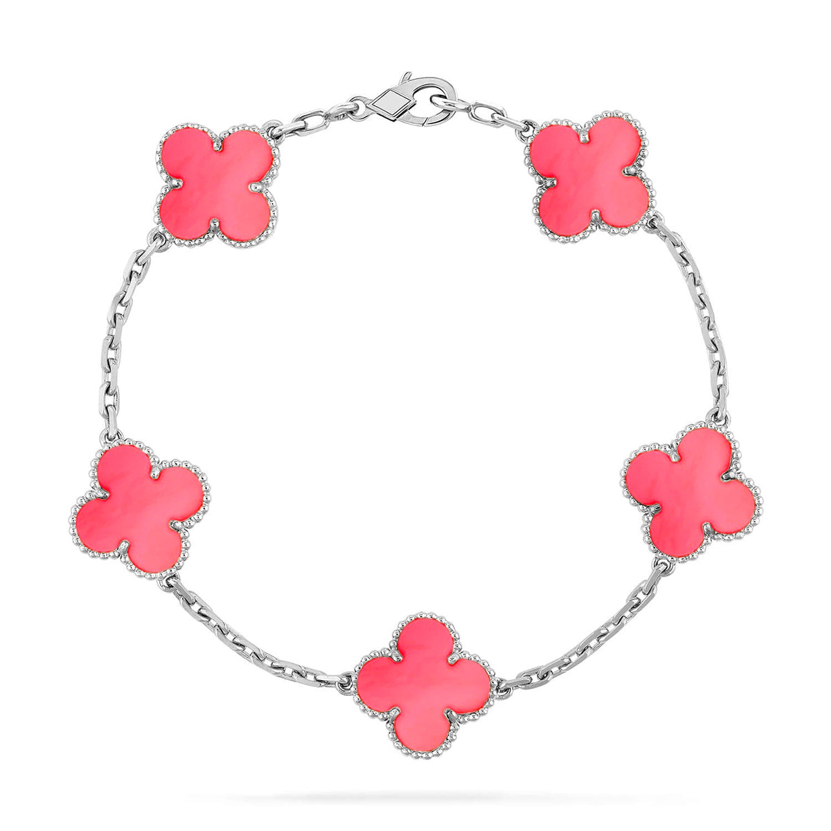 [Eterna Jewels] KLEEBATT 5 MOTIVE ROSA PERLMUTT-ARMBAND KOLLEKTION