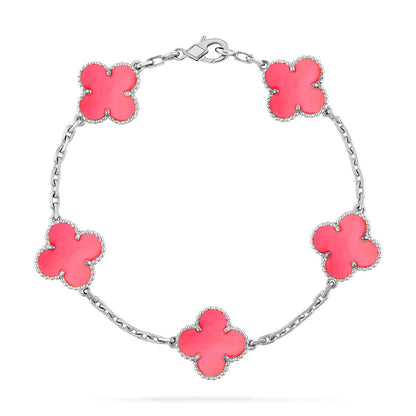 [Eterna Jewels] KLEEBATT 5 MOTIVE ROSA PERLMUTT-ARMBAND KOLLEKTION