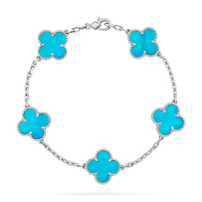 [Eterna Jewels] KLEEBRAUM 5 MOTIV TÜRKIS ARMBAND KOLLEKTION