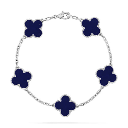 [Eterna Jewels]KLEEBKATTEN-ARMBAND MIT 5 MOTIVEN AUS LAPISLAZULI KOLLEKTION