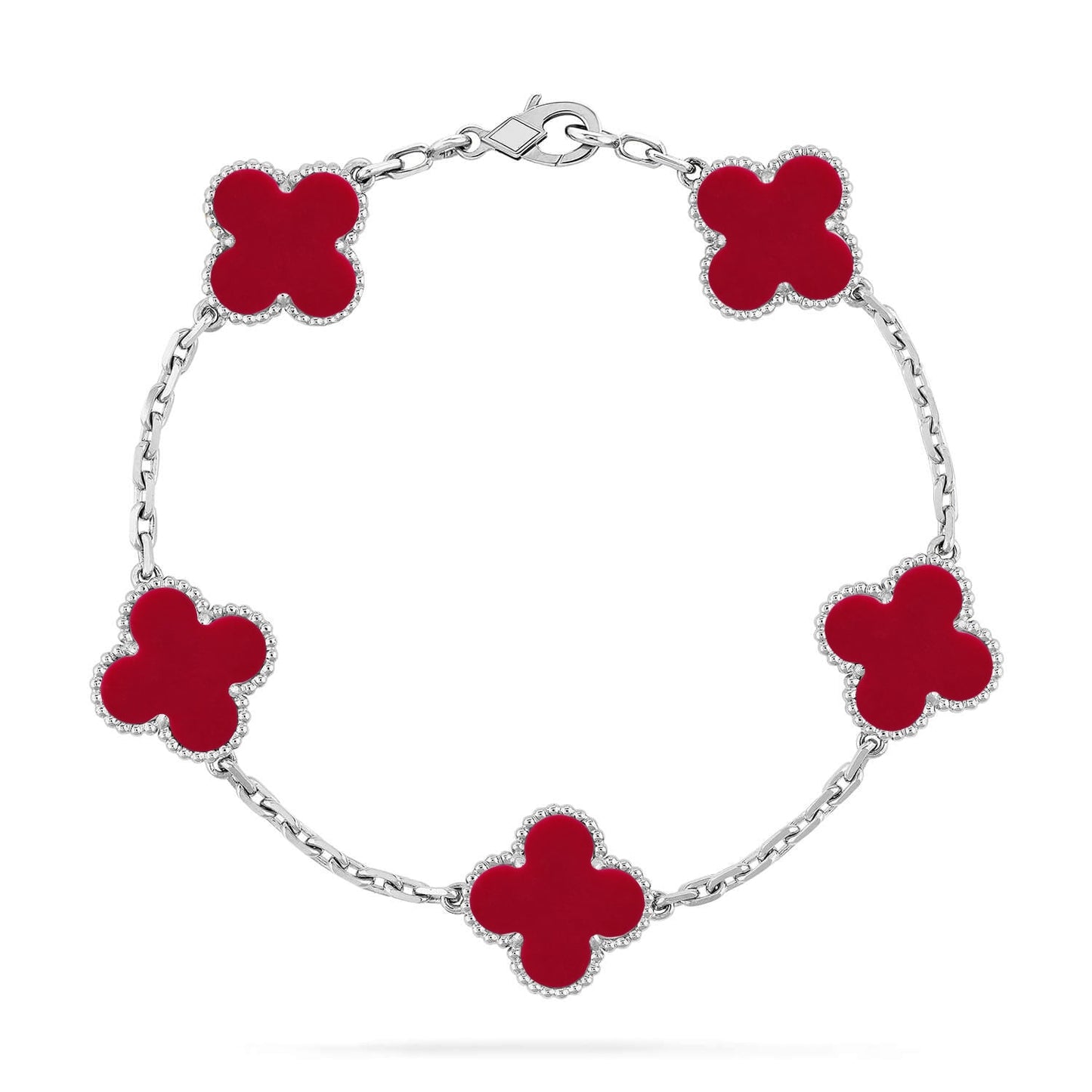 [Eterna Jewels] KLEEBRIEF 5 MOTIV ROTER KORNEOL-ARMBANDKOLLEKTION