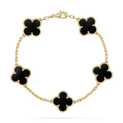 [Eterna Jewels] CLOVER 5 MOTIF ONYX-ARMBANDKOLLEKTION