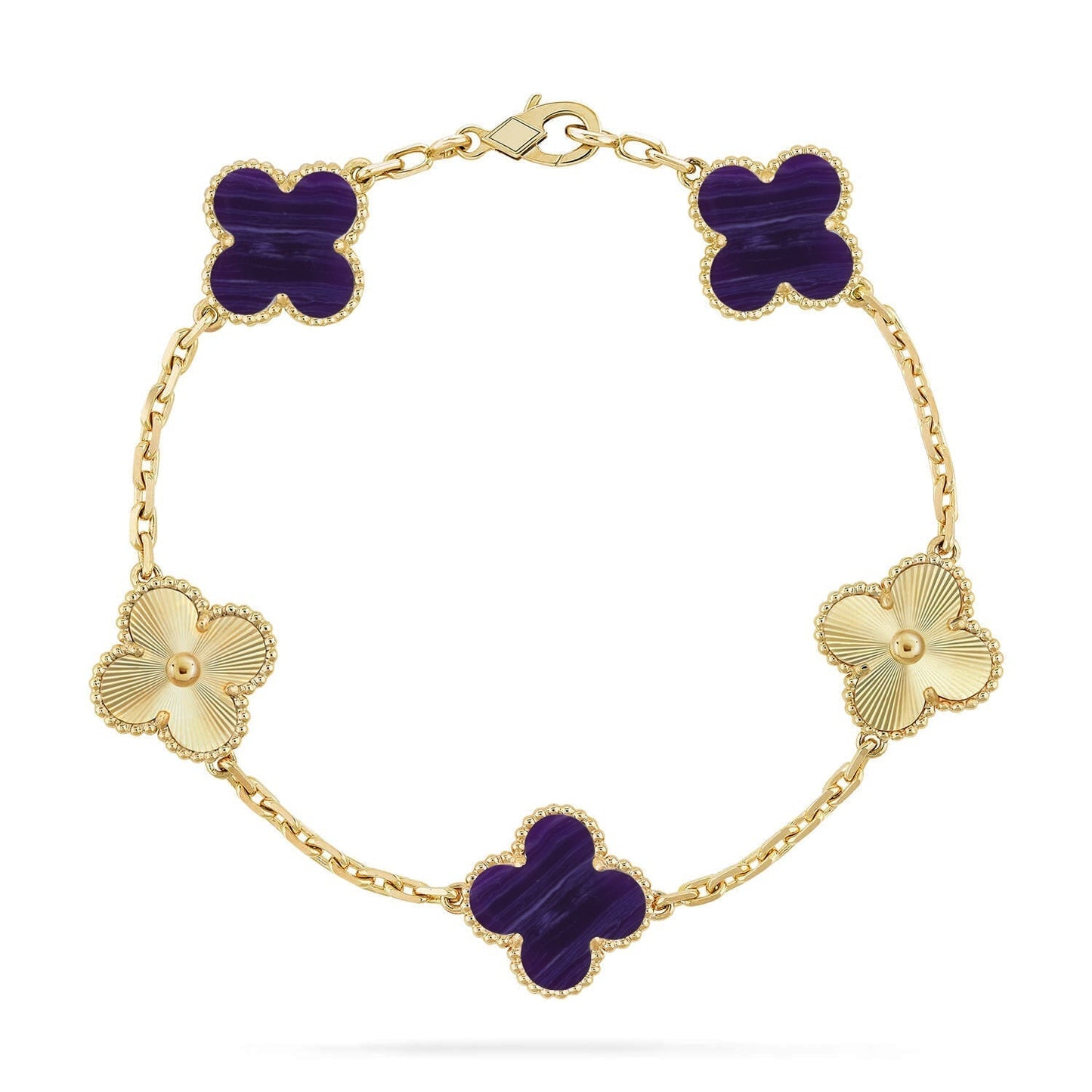 [Eterna Jewels]KLEEBKATT 5 MOTIV LILA STREIFEN ARMBANDKOLLEKTION
