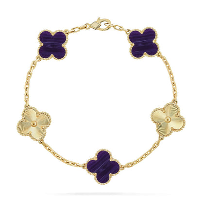 [Eterna Jewels]KLEEBKATT 5 MOTIV LILA STREIFEN ARMBANDKOLLEKTION
