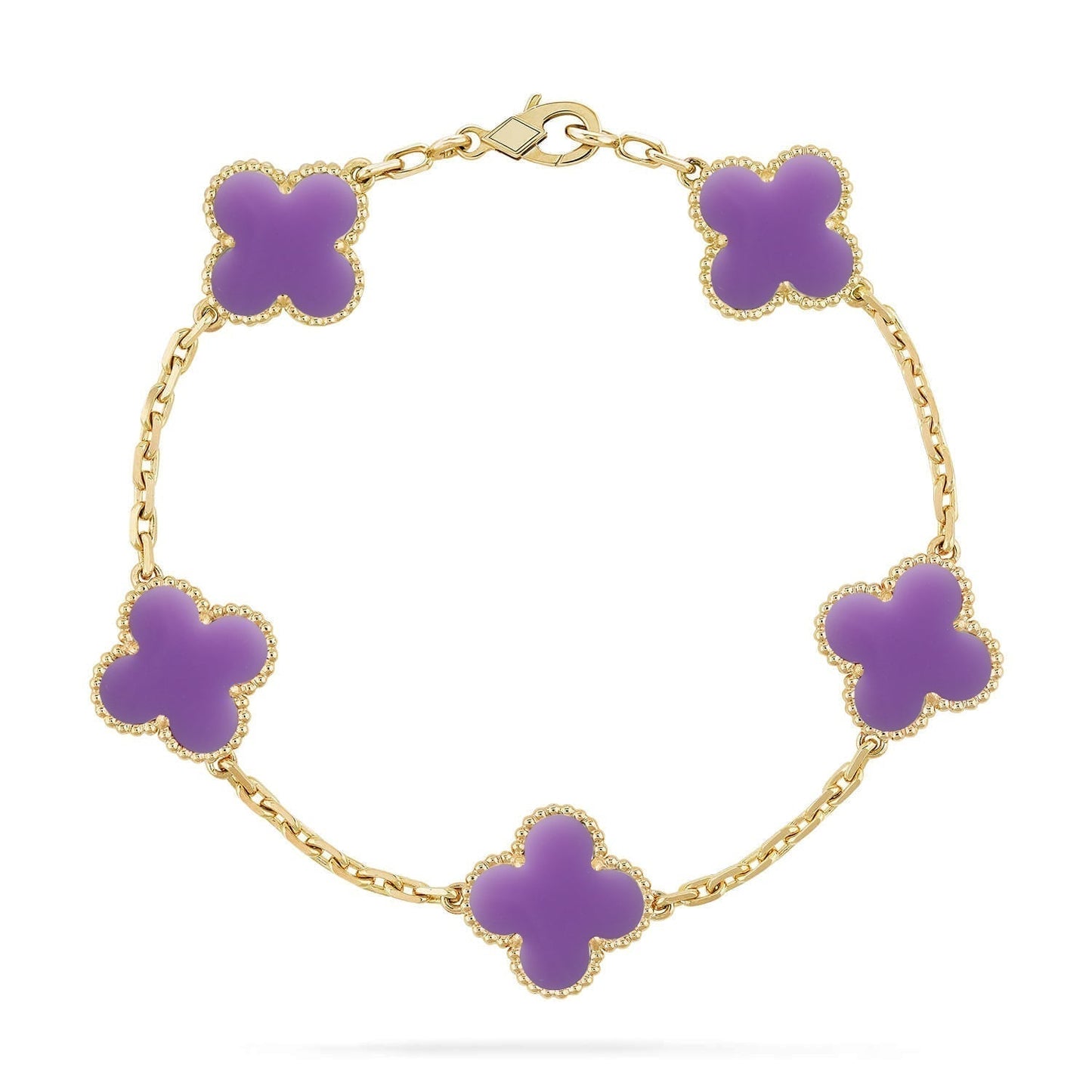 [Eterna Jewels]KLEEBKATTEN ARMBAND KOLLEKTION MIT 5 MOTIVEN IN HELLVIOLETT