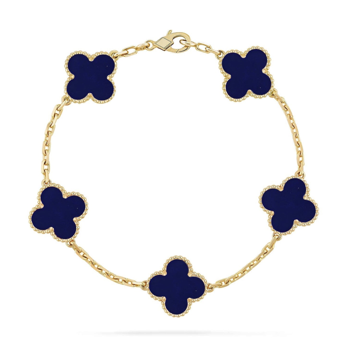 [Eterna Jewels]KLEEBKATTEN-ARMBAND MIT 5 MOTIVEN AUS LAPISLAZULI KOLLEKTION