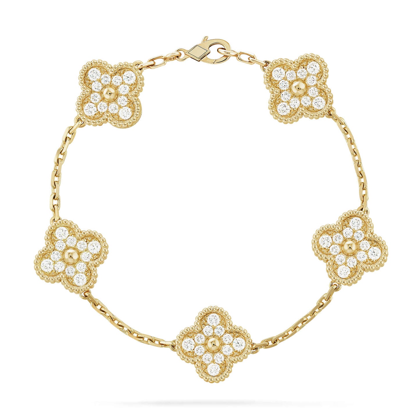 [Star Jewelry] KLEEBRACHEN 5 MOTIV VOLLSTÄNDIGES DIAMANTPARMBAND-KOLLEKTION