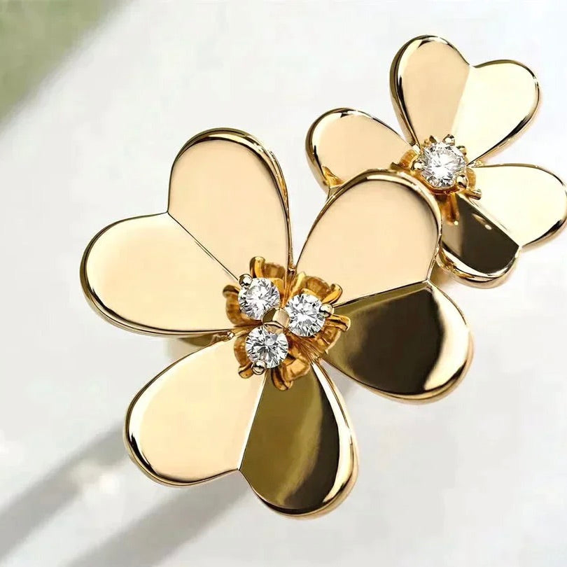[Eterna Jewels]KLEEBELATT COMOS GOLD DIAMANTENRING