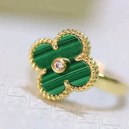 [Eterna Jewels]KLEE MALACHIT RING GOLD DIAMANT