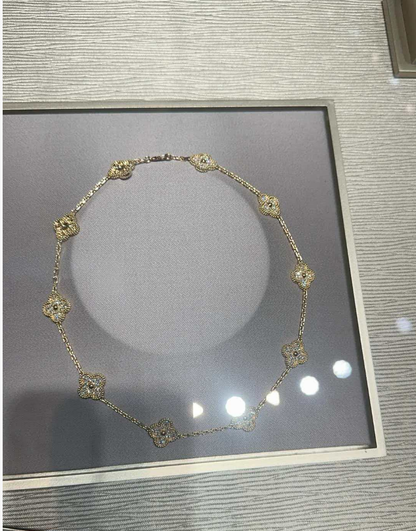[Eterna Jewels]CLOVER 10 MOTIFS  Gold Diamond  NECKLACE
