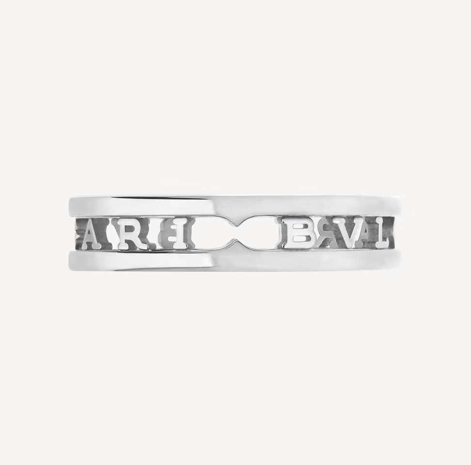 [Eterna Jewels]ZERO 1 ONE-BAND-RING MIT OFFENEM LOGO UND SPIRALE