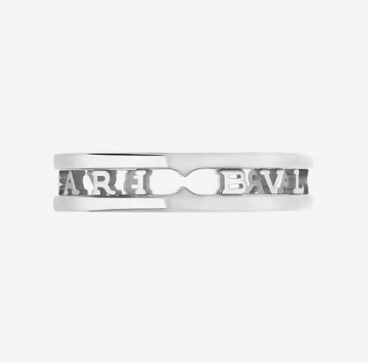[Eterna Jewels]ZERO 1 ONE-BAND-RING MIT OFFENEM LOGO UND SPIRALE