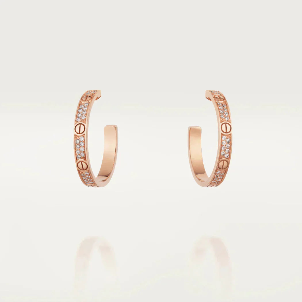 [Eterna Jewels]LOVE DIAMANT ROSÉGOLD CREOLEN