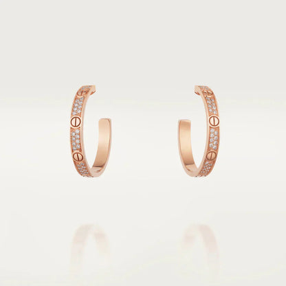 [Eterna Jewels]LOVE DIAMANT ROSÉGOLD CREOLEN