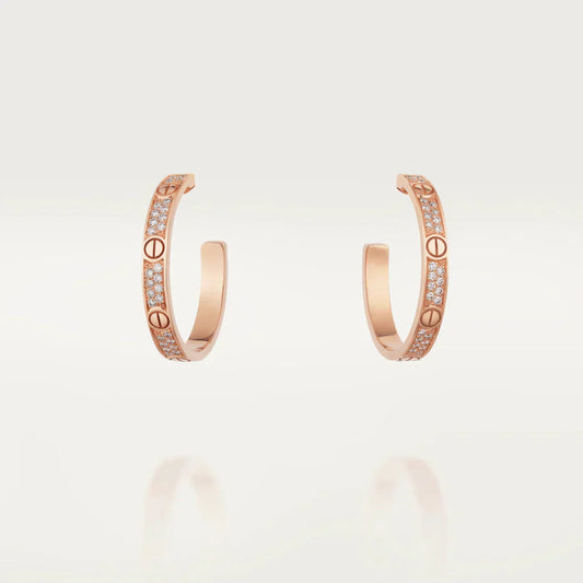 [Eterna Jewels]LOVE DIAMANT ROSÉGOLD CREOLEN