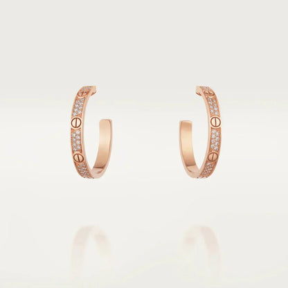 [Eterna Jewels]LOVE EARRINGS 3.6MM DIAMOND PAVED