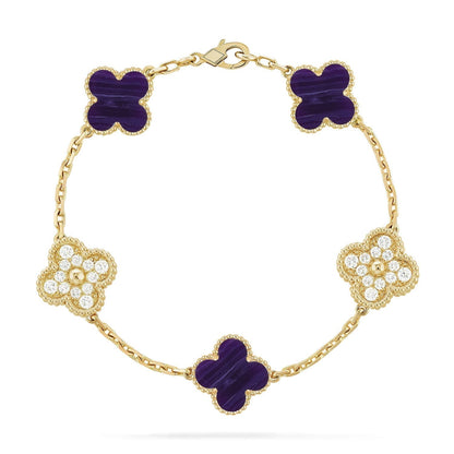 [Eterna Jewels]KLEEBKATT 5 MOTIV LILA STREIFEN ARMBANDKOLLEKTION