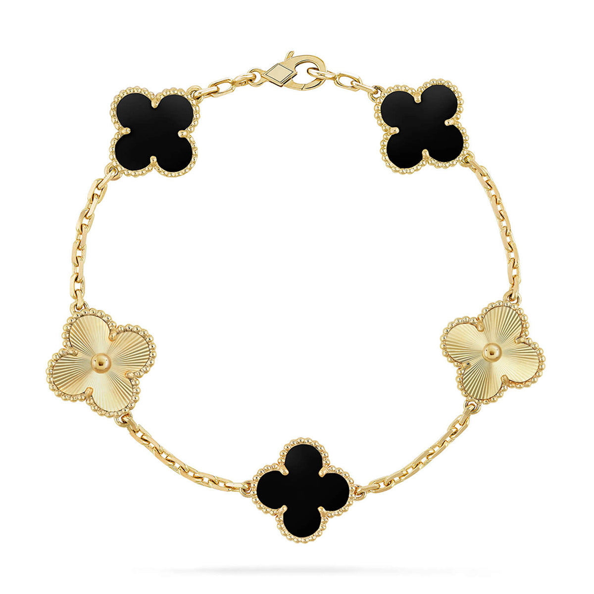 [Eterna Jewels] CLOVER 5 MOTIF ONYX-ARMBANDKOLLEKTION