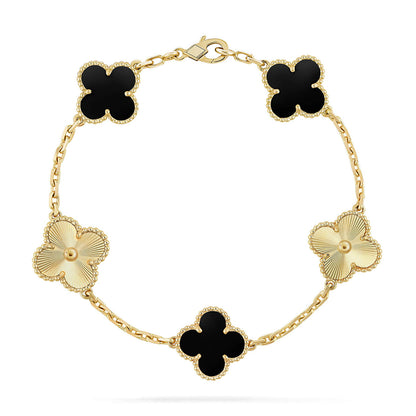 [Eterna Jewels] CLOVER 5 MOTIF ONYX-ARMBANDKOLLEKTION