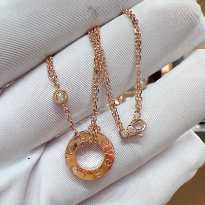 [Eterna Jewels]LIEBESHALSKETTE 16MM 2 DIAMANTEN