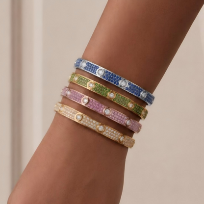 [Eterna Jewels]2026 PAVE GEMSTONE LOVE BRACELET 6.1MM 10 DIAMANTEN