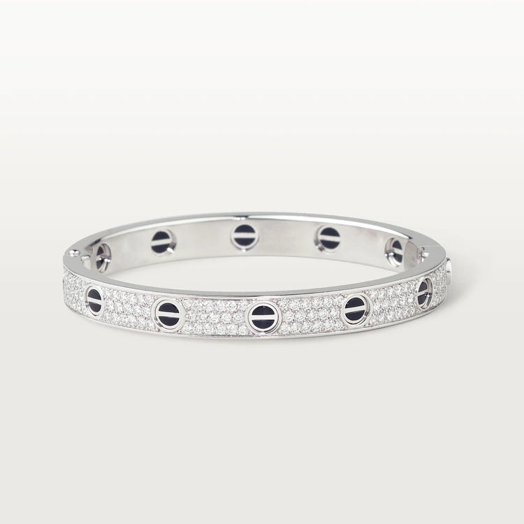 [Eterna Jewels]LIEBESARMBAND 6,1 MM DIAMANTBESETZTE KERAMIK
