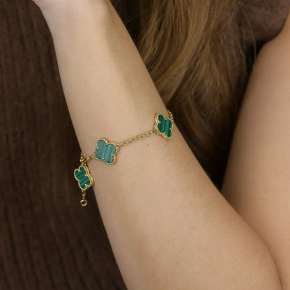 [Eterna Jewels] KLEEBRIEF 5 MOTIV MALACHIT-ARMBANDKOLLEKTION