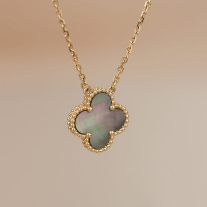 [Eterna Jewels]KLEE 15MM GRAU PERLMUTT HALSKETTE