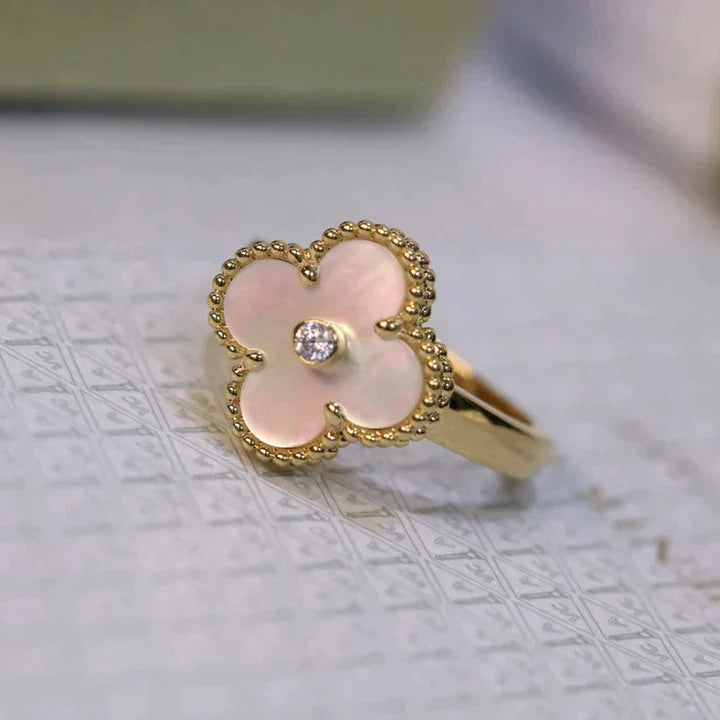 [Eterna Jewels]KLEE ROSA PERLMUTT RING GOLD DIAMANT