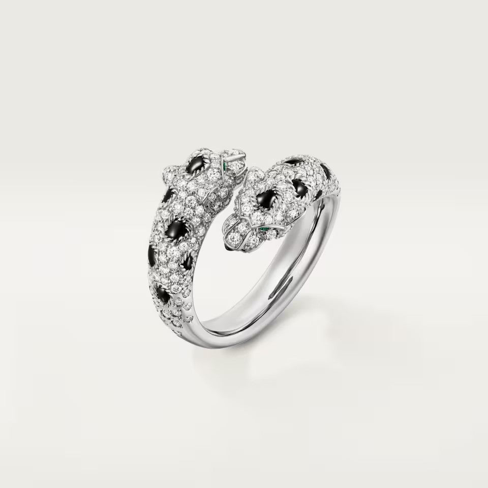 [Eterna Jewels]PANTHERE DOUBLE HEADED FULL DIAMOND  RING