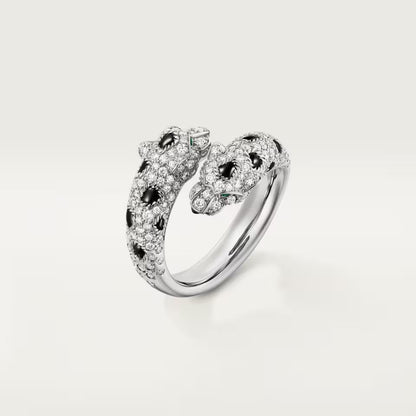 [Eterna Jewels]PANTHERE DOUBLE HEADED FULL DIAMOND  RING