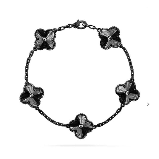 [Eterna Jewels]KLEEBRETT 5 MOTIV SCHWARZES ARMBAND