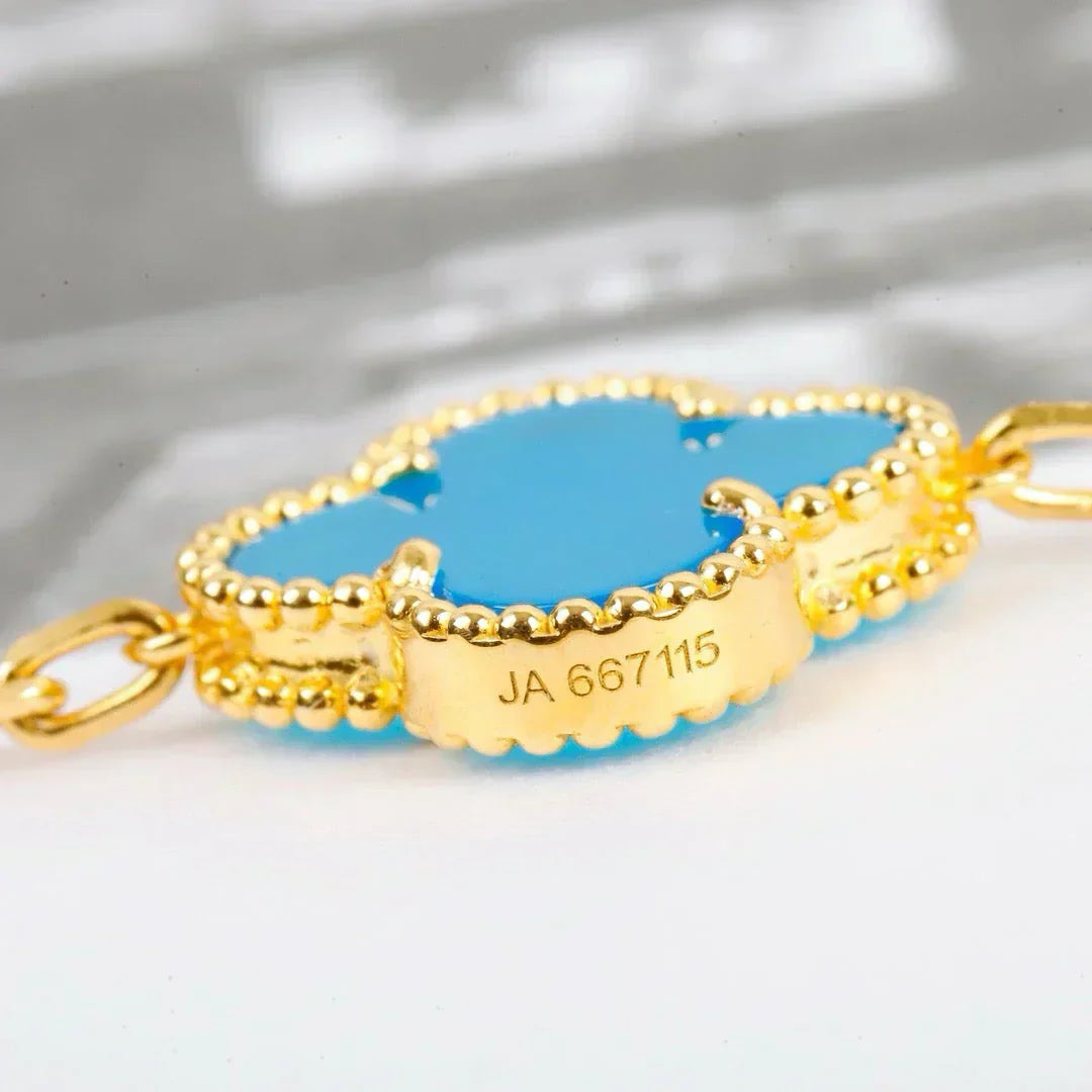 [Eterna Jewels] KLEEBRAUM 5 MOTIV TÜRKIS ARMBAND KOLLEKTION