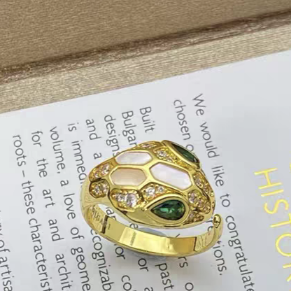 [Eterna Jewels]BRANDNEUE VERSCHIEDENE SCHLANGENKOPF-PERLMUTTRINGE