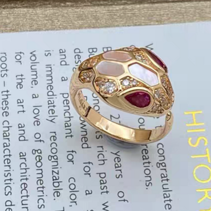 [Eterna Jewels]BRANDNEUE VERSCHIEDENE SCHLANGENKOPF-PERLMUTTRINGE