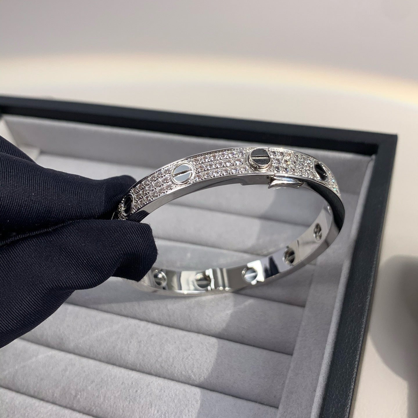 [Eterna Jewels]LOVE BRACELET 6.1MM DIAMOND-PAVED CERAMIC