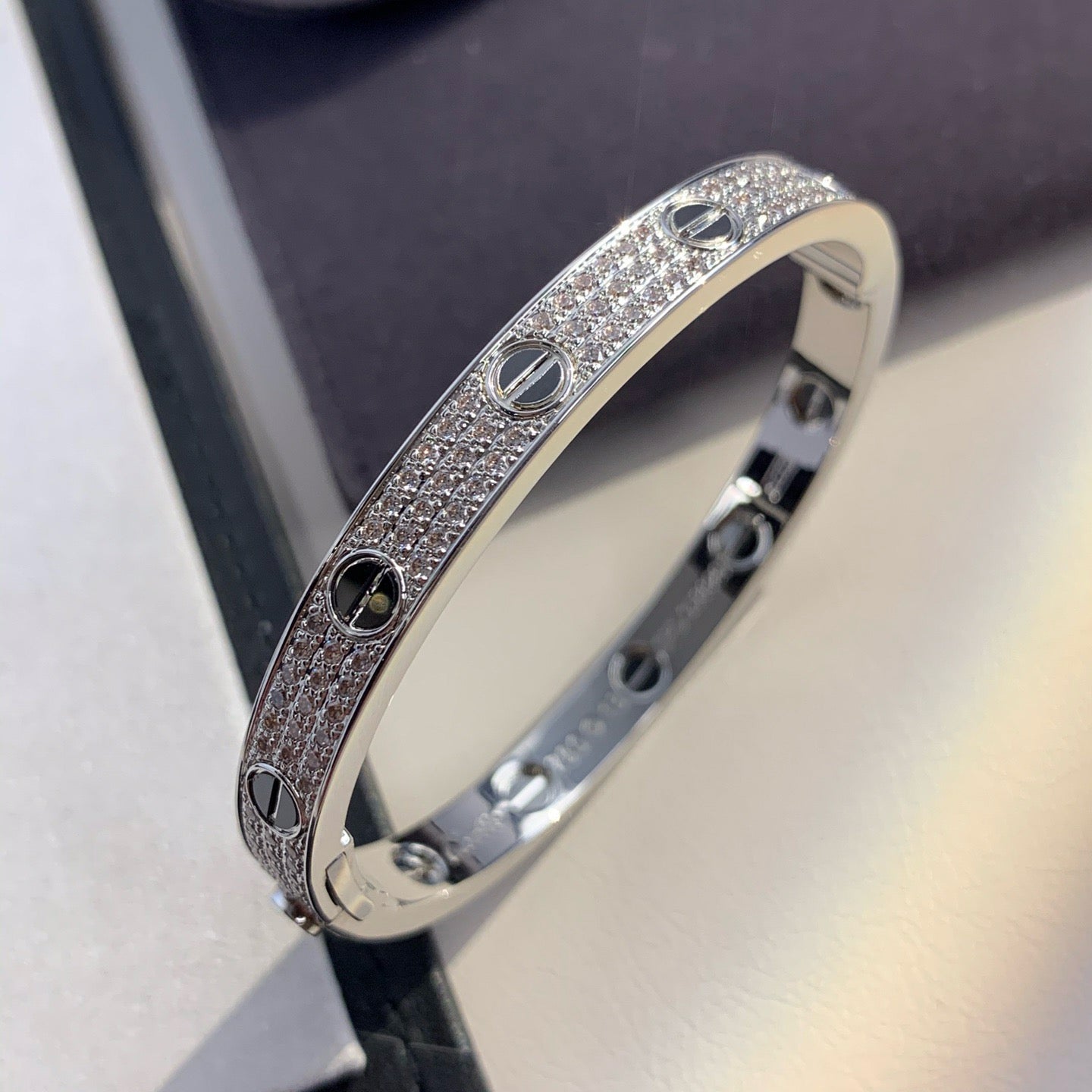 [Eterna Jewels]LOVE BRACELET 6.1MM DIAMOND-PAVED CERAMIC