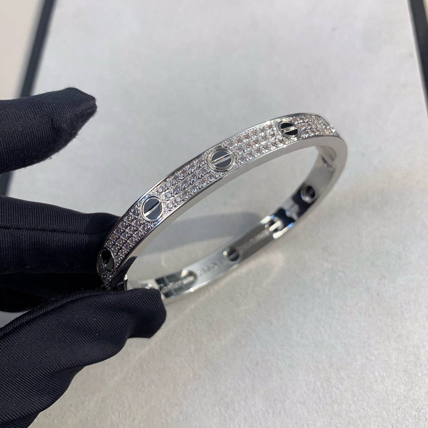 [Eterna Jewels]LOVE BRACELET 6.1MM DIAMOND-PAVED CERAMIC