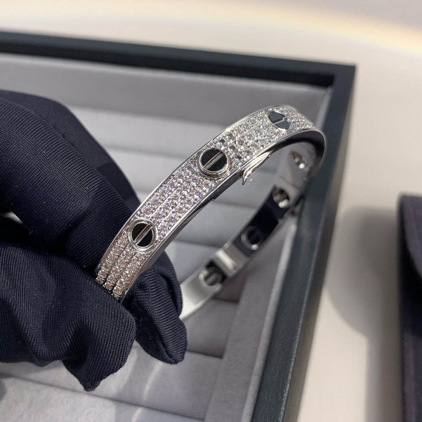 [Eterna Jewels]LOVE BRACELET 6.1MM DIAMOND-PAVED CERAMIC