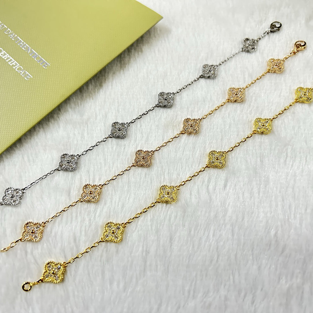[Eterna Jewels]KLEEBKATT 6 MOTIV DIAMANT ARMREIF