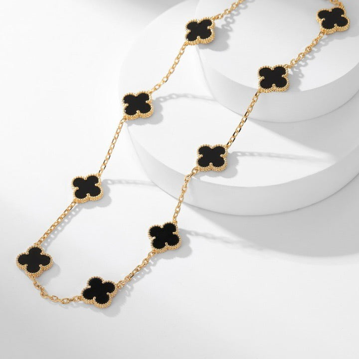 [Eterna Jewels]KLEE HALSKEETTE 10 MOTIVE ONYX