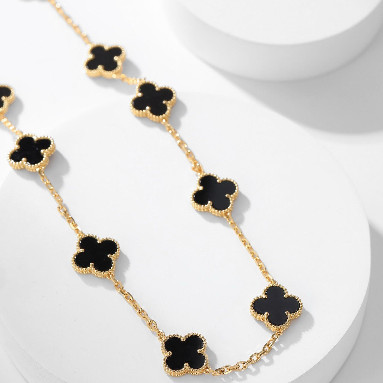 [Eterna Jewels]KLEE HALSKEETTE 10 MOTIVE ONYX