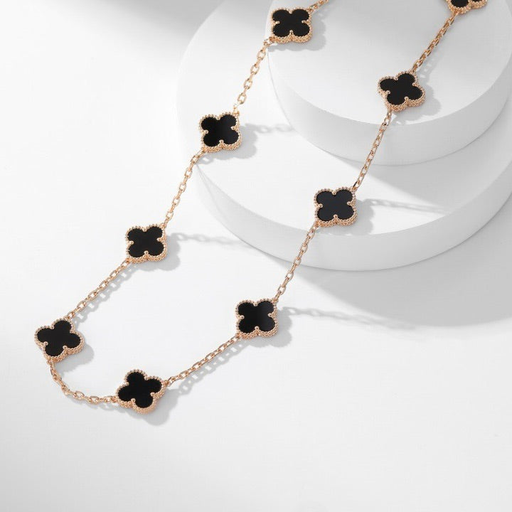 [Eterna Jewels]KLEE HALSKEETTE 10 MOTIVE ONYX
