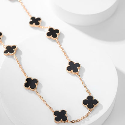 [Eterna Jewels]KLEE HALSKEETTE 10 MOTIVE ONYX