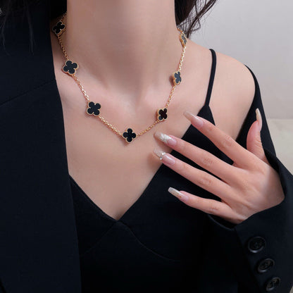 [Eterna Jewels]KLEE HALSKEETTE 10 MOTIVE ONYX