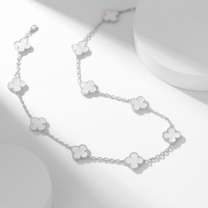 [Eterna Jewels]KLEE 10 MOTIVE WEISS PERLMUTTHALSKETTE