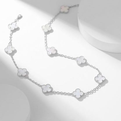 [Eterna Jewels]KLEE 10 MOTIVE WEISS PERLMUTTHALSKETTE