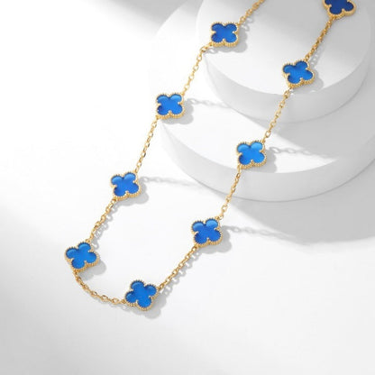 [Eterna Jewels]KLEE 10 MOTIVE BLAUER ACHAT HALSKETTE